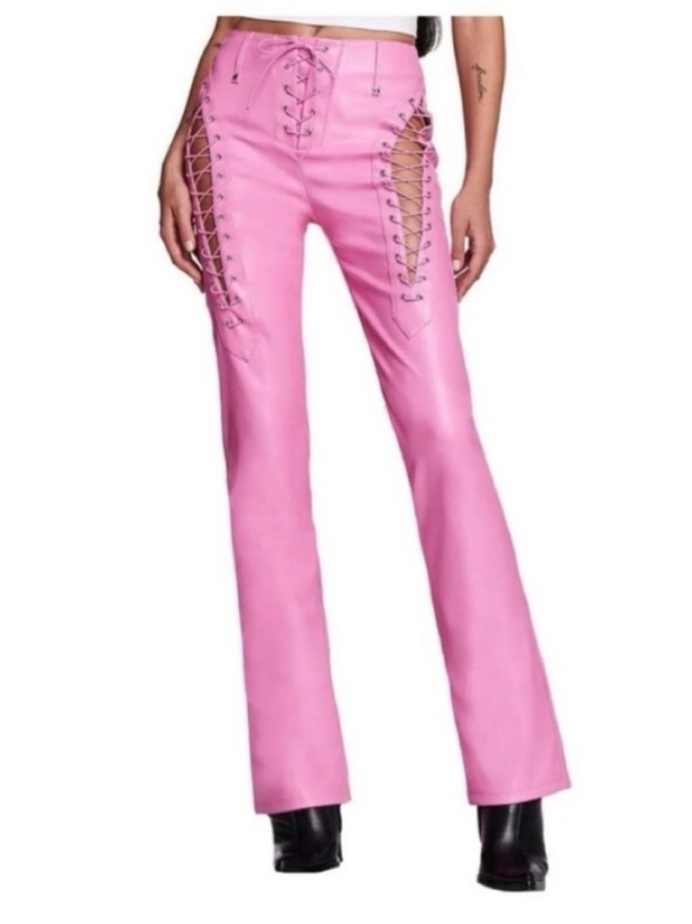 I.AM.GIA Pink Leather Xenia Pants